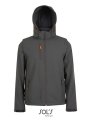 Heren Softshell Jas Sols 01647 Charcoal Grey